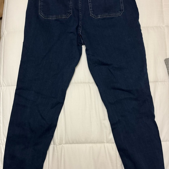 Mango High-waist Cotton Blend Jeggings in Dark Blue Denim - Picture 7 of 15